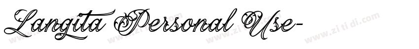 Langita Personal Use字体转换